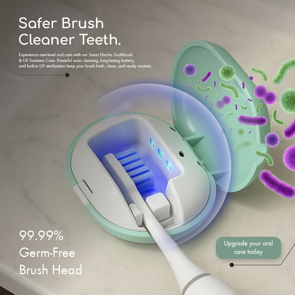 UV Toothbrush Sterilizer – Portable, USB Rechargeable & No-Drill Wall Mount